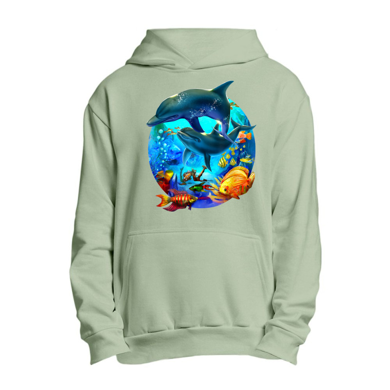 Dolphin Sea Life Save The Ocean Marine Biology Aquarium T Shirt Urban Pullover Hoodie | Artistshot