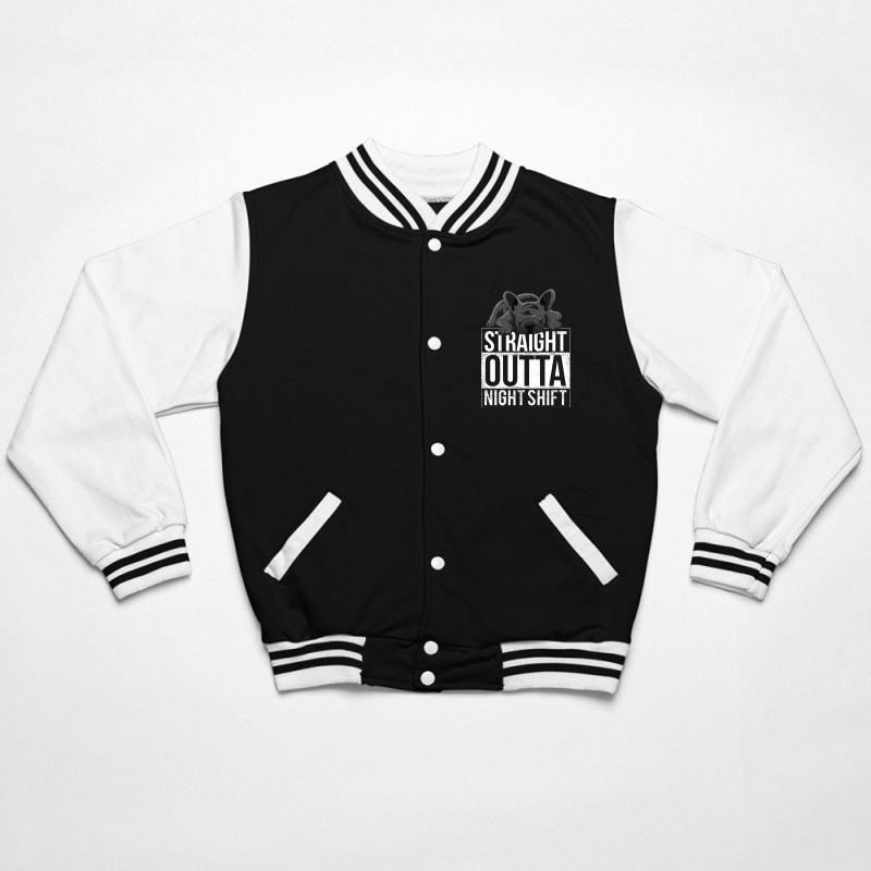 French Bulldog Straight Outta Night Shift Bomber Jacket | Artistshot