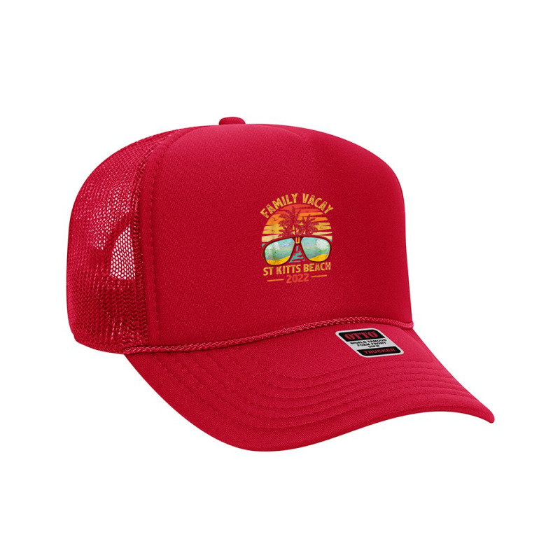 Vintage Family Vacation 2022 Lost Paradise St Kitts Beach Foam Trucker Hat by Tiktify | Artistshot