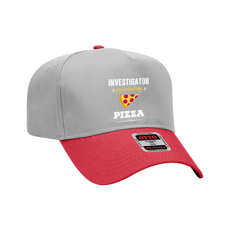 Investigator Powered By Pizza Funny Gift Adjustable Baseball Cap by kertanegarans | Artistshot