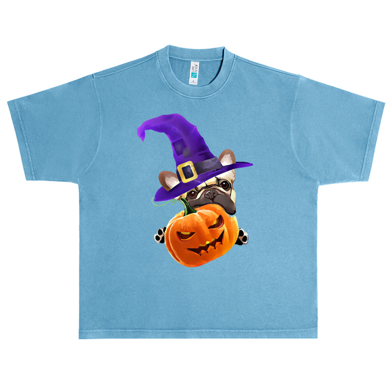 French Bulldog T  Shirt French Bulldog, Witch Hat, Scary Halloween, Ja Urban Heavy T-shirt by orangesagreement | Artistshot