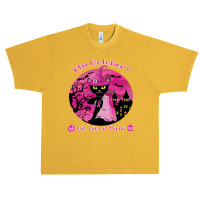 Halloween Black Cat Black Cat In October We Wear Pink Funny Halloween  Urban Heavy T-shirt | Artistshot