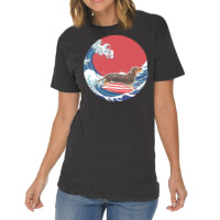 Dachshund T  Shirt Black & Tan Dachshund Gifts   Ocean Waves Surfing B Vintage T-shirt | Artistshot