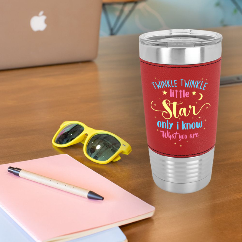 Twinkle Twinkle Little Star Gender Reveal Party Baby Shower Leatherette Tumbler | Artistshot