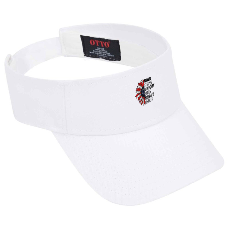 Bold Stripes Bright Stars Brave Hearts Visor Hat | Artistshot