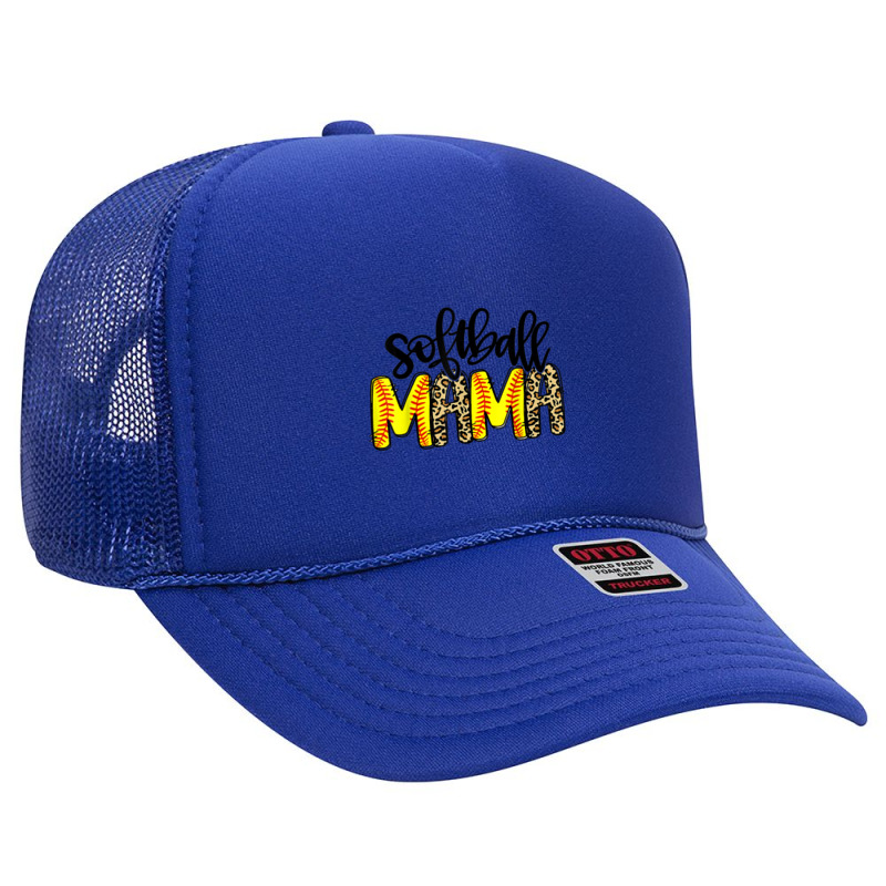 Softball Mama Mom Life Leopard Baseball Mother's Day Boys Foam Trucker Hat | Artistshot