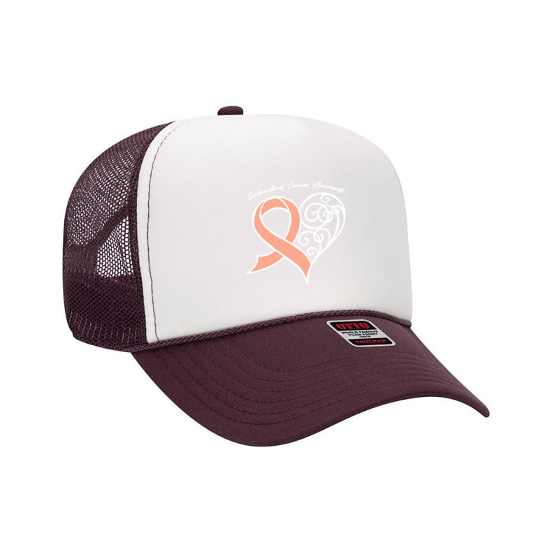 Endometrial Cancer Awareness T  Shirt Endometrial Cancer Awareness Hea Foam Trucker Hat by rico96716 | Artistshot