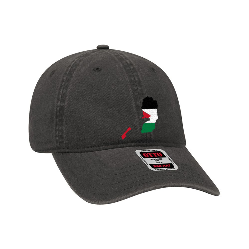 Palestinian Territories Map Flag Drawing Line Art Dyed Cap by Erwin Saputra Art | Artistshot