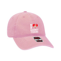 I Love Magnet Fishing Fisherman Magnets Fisher Premium Dyed Cap | Artistshot