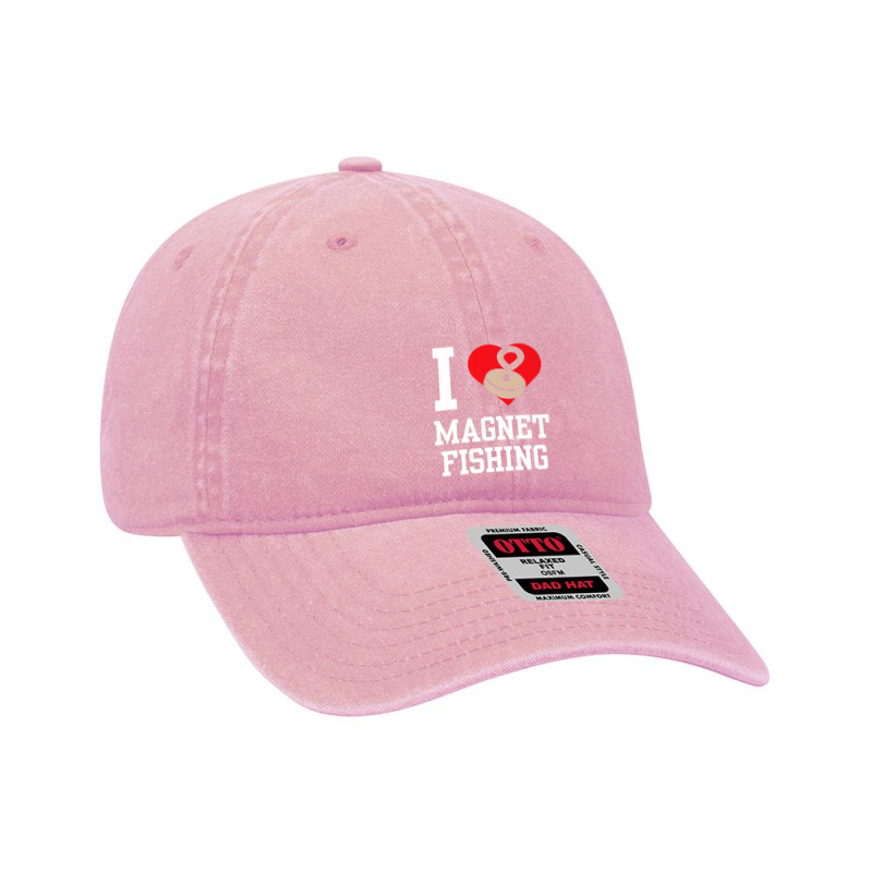 I Love Magnet Fishing Fisherman Magnets Fisher Premium Dyed Cap by Tiktify | Artistshot