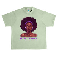 Womens Afro African American Black Woman Epilepsy Warrior T Shirt Urban Heavy T-shirt | Artistshot