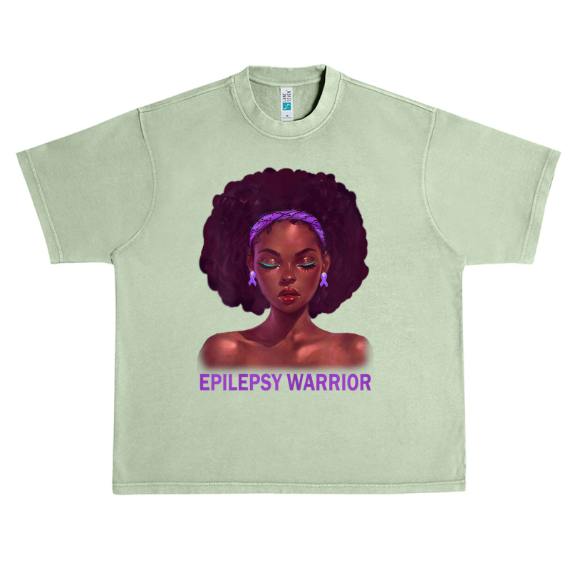 Womens Afro African American Black Woman Epilepsy Warrior T Shirt Urban Heavy T-shirt | Artistshot