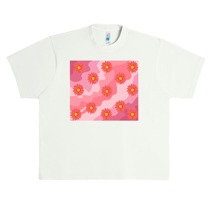 Waves Daisy Pink Flower Urban Heavy T-shirt | Artistshot