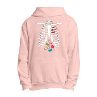 Halloween Skeleton T  Shirt Skeleton Rib Cage Heart Candy Funny Hallow Urban Pullover Hoodie | Artistshot