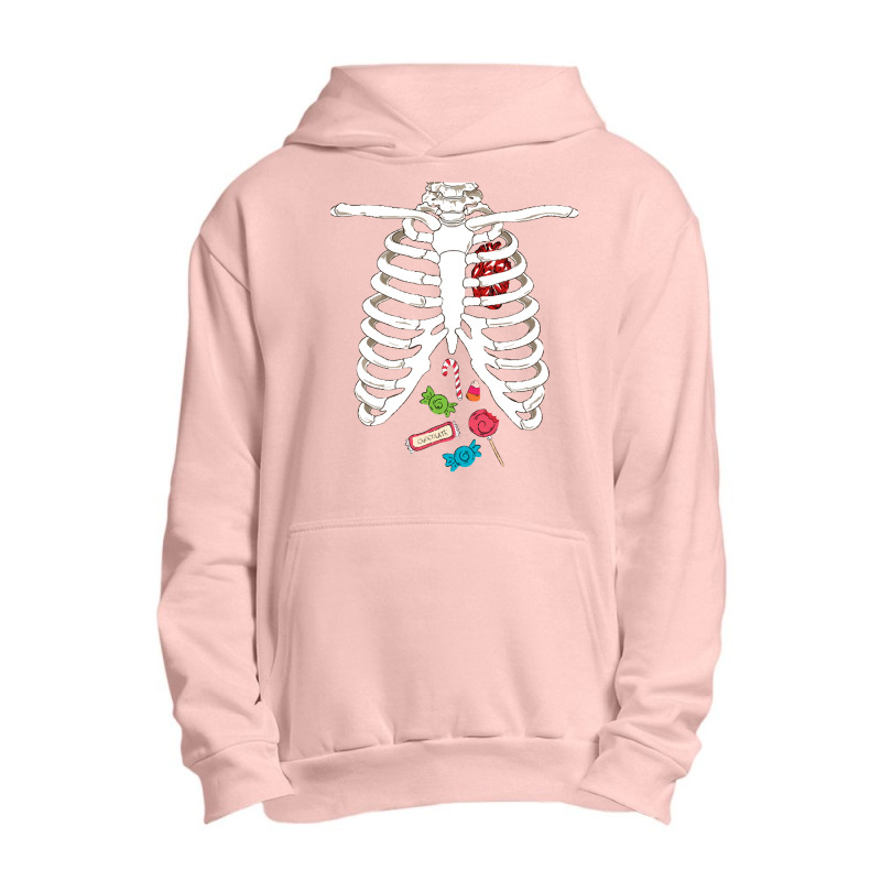 Halloween Skeleton T  Shirt Skeleton Rib Cage Heart Candy Funny Hallow Urban Pullover Hoodie | Artistshot