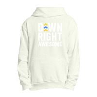 Down Right Awesome Shirt Down Syndrome Awareness Kid Arrows Urban Pullover Hoodie | Artistshot