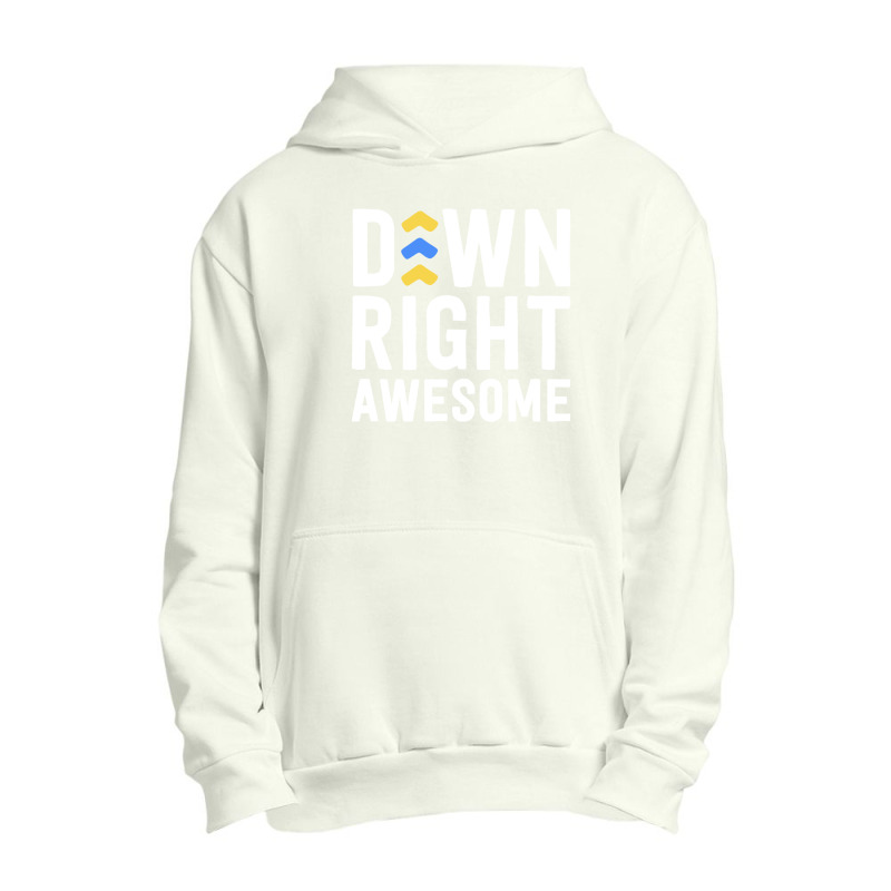 Down Right Awesome Shirt Down Syndrome Awareness Kid Arrows Urban Pullover Hoodie | Artistshot