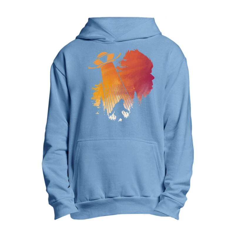 Bigfoot T Shirtbigfoot Ufo Abduction Silhouette T Shirt Urban Pullover Hoodie | Artistshot