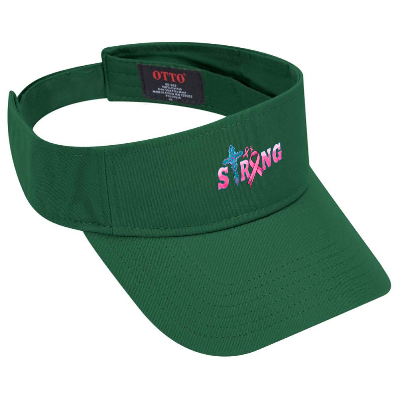 Strong With Cross Ribbon Visor Hat | Artistshot