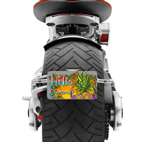 Hello Summer Pineapple Motorcycle License Plate | Artistshot