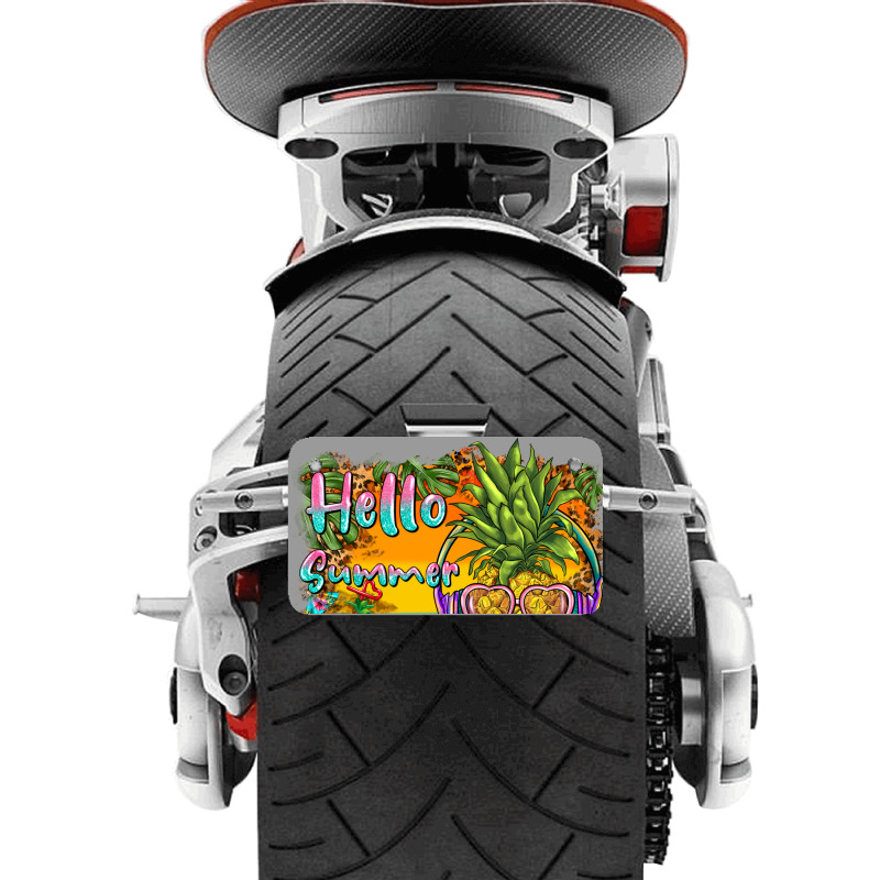 Hello Summer Pineapple Motorcycle License Plate | Artistshot