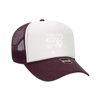 Womens One More Reason To Be Thankful Cute Thanksgiving Pregnant T Shi Foam Trucker Hat | Artistshot