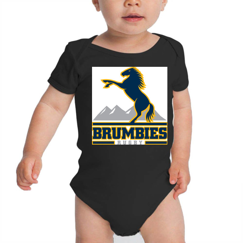 Brumbies Rugby Super League Baby Bodysuit by SomArt | Artistshot