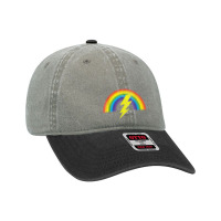 Rainbow Lightning Bolt Dyed Cap | Artistshot