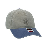 Leaves One Line Art Dyed Cap | Artistshot