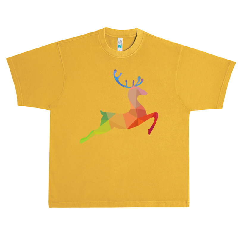 Running Deer T  Shirtrunning Deer Abstract Design T  Shirt Urban Heavy T-shirt by gail93766 | Artistshot