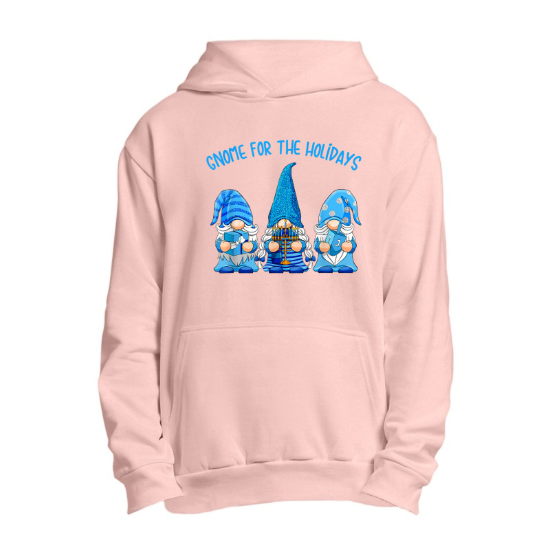 Gnome For The Holidays Hanukkah Jewish Christmas Cute Gnome Urban Pullover Hoodie | Artistshot