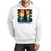 Riverside California Ca Palm Tree Surfboard Surfer Surfing T Shirt Unisex Hoodie | Artistshot