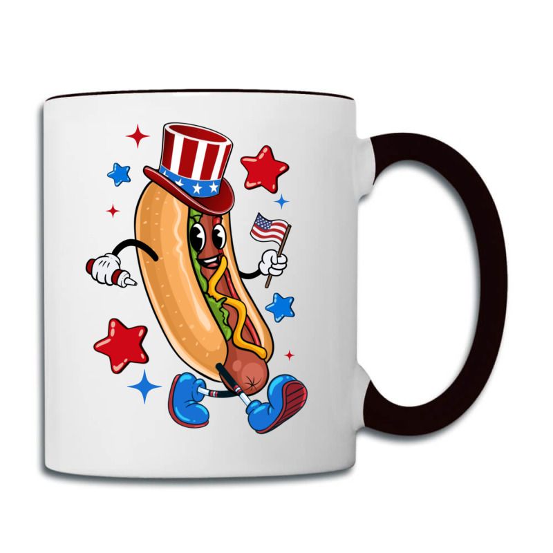 4th Of July Hot Dog Sleeve Dark Coffee Mug | Artistshot