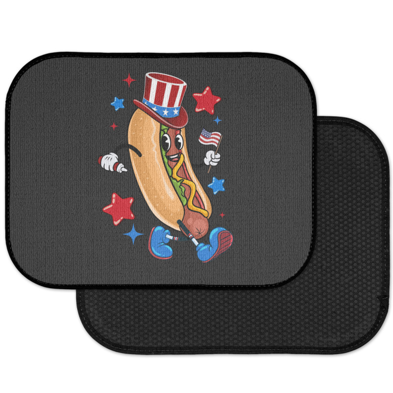 4th Of July Hot Dog Sleeve Dark Rear Car Mat | Artistshot