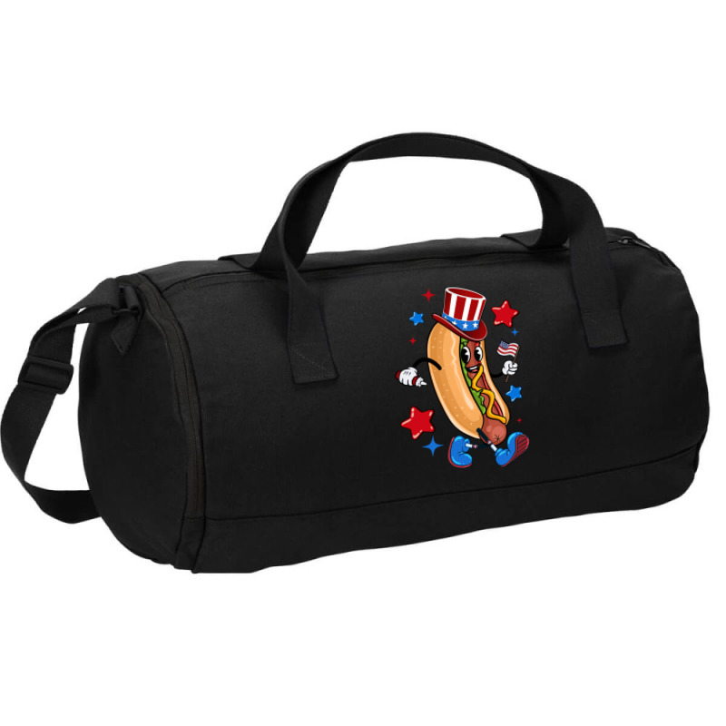 4th Of July Hot Dog Sleeve Dark Duffel Bag | Artistshot