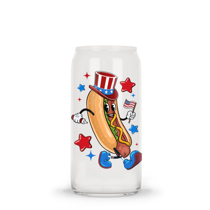 4th Of July Hot Dog Sleeve Dark Glass Tumbler | Artistshot