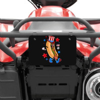 4th Of July Hot Dog Sleeve Dark Atv License Plate | Artistshot