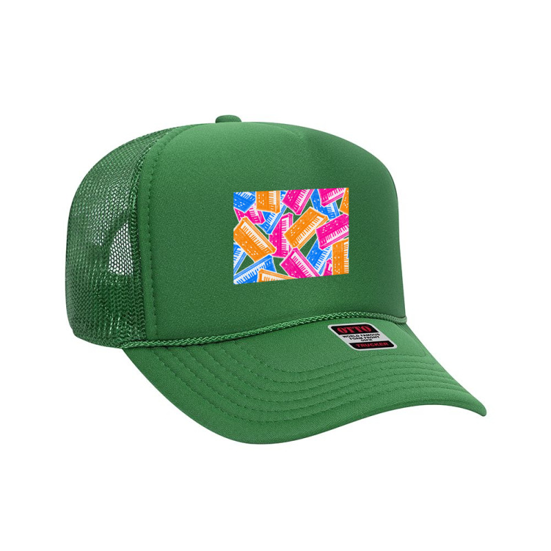 Analog Synthesizer Repeat Pattern Collage Artwork Design Foam Trucker Hat | Artistshot