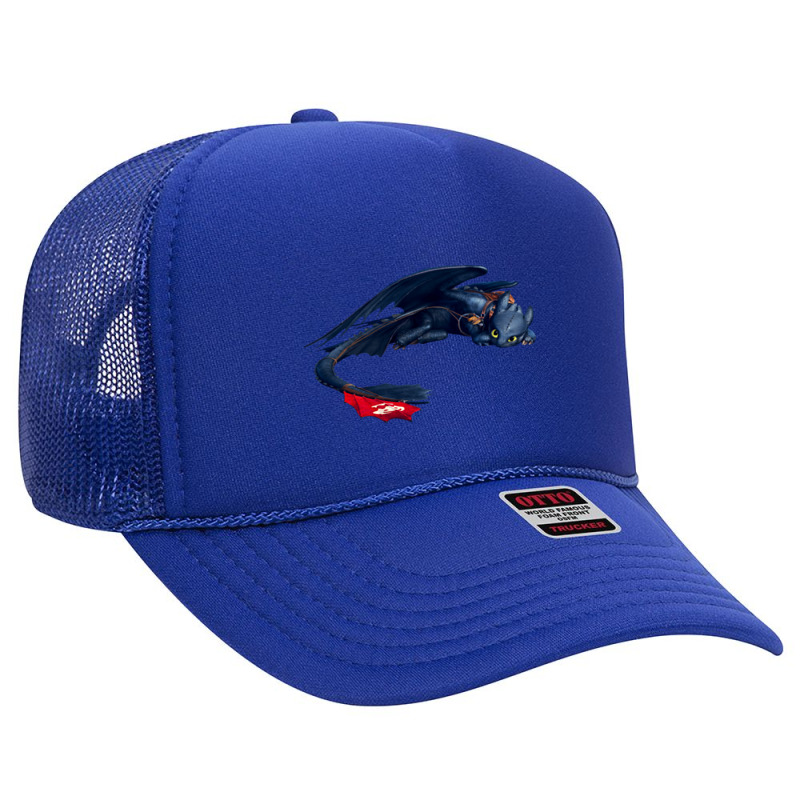 Night Dragon Fury Red Tail Foam Trucker Hat | Artistshot