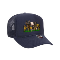 Western Mom With Hampshire Pig And Baby Pig Foam Trucker Hat | Artistshot