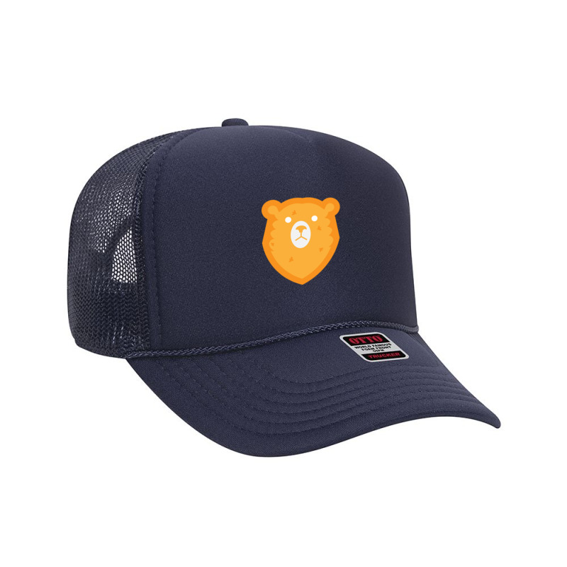 Simple Illustration Of A Yellow Bear's Head Foam Trucker Hat | Artistshot