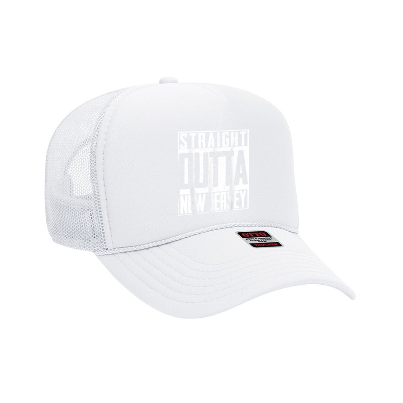 Straight Outta New Jersey Us Patriot Fan Pride T Shirt Foam Trucker Hat | Artistshot