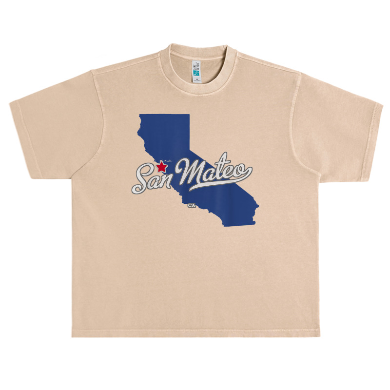 San Mateo California Ca Map T Shirt Urban Heavy T-shirt | Artistshot