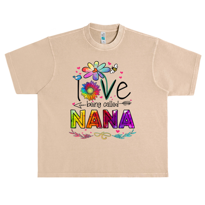 Womens I Love Being Called Nana Daisy Flower Cute Mother's Day Urban Heavy T-shirt | Artistshot