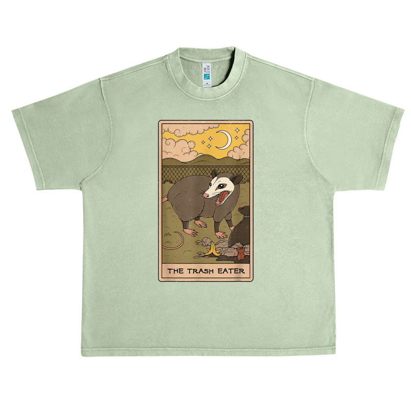 The Trash Eater Tarot Possum Halloween Card T Shirt Urban Heavy T-shirt | Artistshot