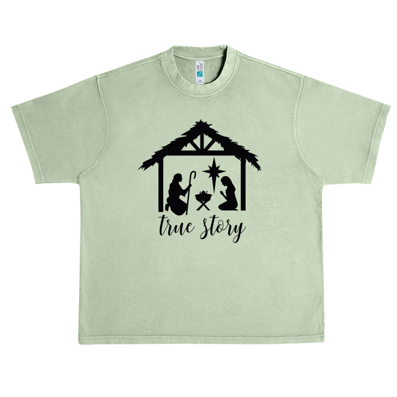 True Story Nativity, Christmas Nativity,   Holy Night, Christ Urban Heavy T-shirt by toxic.moxie | Artistshot