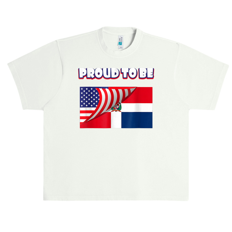 Proud To Be Dominican And American Flag July 4th T Shirt Urban Heavy T-shirt by sowleomballoucgp | Artistshot