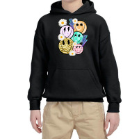 Smiley Face Collage Distressed Smiley Face Youth Hoodie | Artistshot