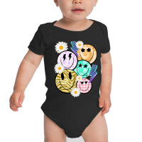 Smiley Face Collage Distressed Smiley Face Baby Bodysuit | Artistshot