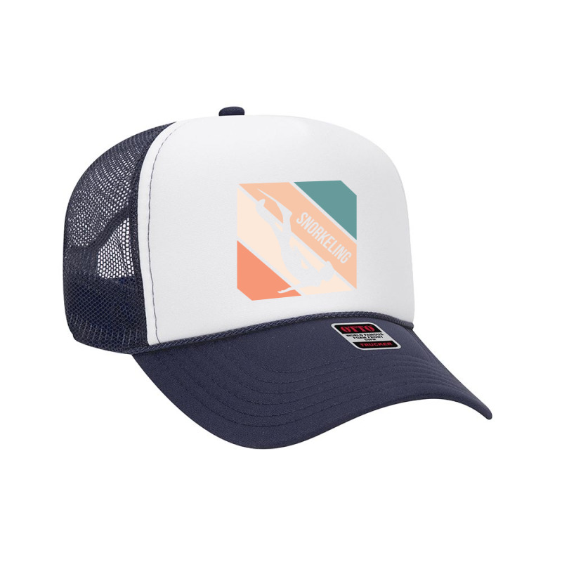 Snorkeling Silhouette Sport Activity Vector Graphic Foam Trucker Hat by s4rt4 | Artistshot